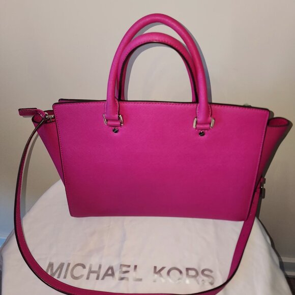 Michael Kors Selma Saffiano Leather Satchel - Picture 2 of 4